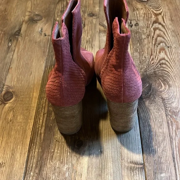 Jeffrey Campbell Oath Suede Croc Ankle Boots - Picture 4 of 14